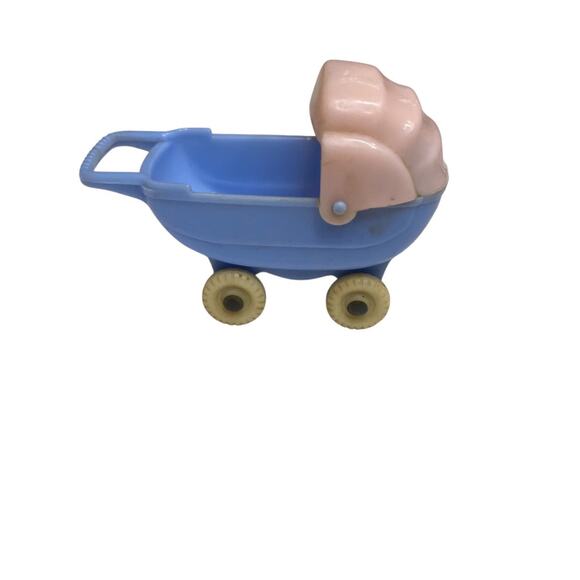 1950s Acme Dollhouse Miniature Baby Buggy Carriage Plastic 2.75"L - Picture 2 of 7